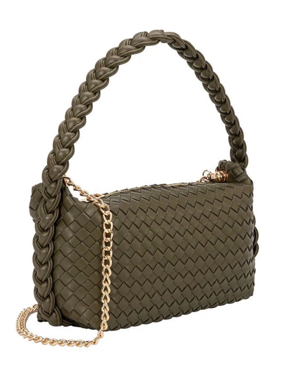 MELIE BIANCO Alma Olive Recycled Vegan Top Handle Bag